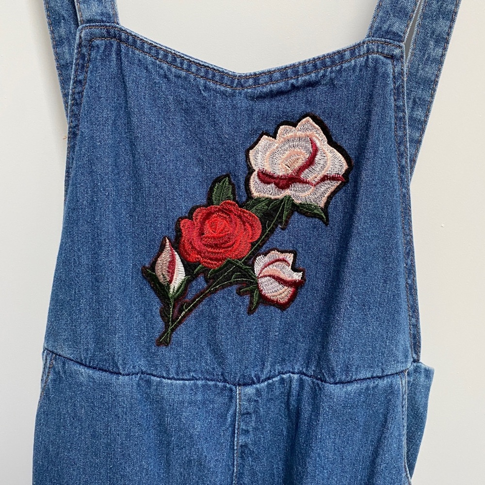 Vintage embroidered overalls